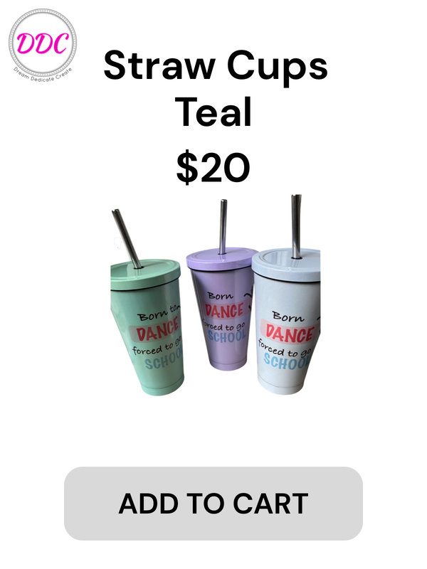 Teal Straw Cup