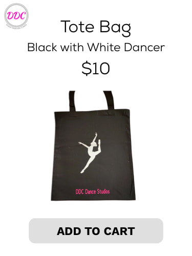 Black Tote with white dancer