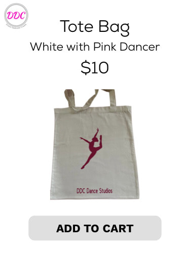White Tote with pink dancer